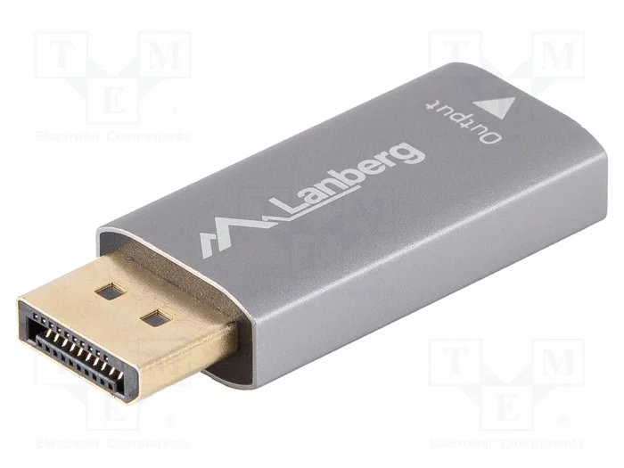 Lanberg Adaptateur DisplayPort mâle vers HDMI femelle 4K Argenté Lanberg Adaptateur DisplayPort mâle vers HDMI femelle 4K Argenté