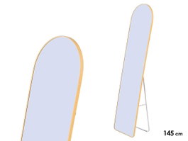 Giftdecor Miroir ovale avec support doré