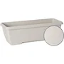 GARDEN ID Teramo - Jardinière en pierre reconstituée blanc 60 cm (13,2 L) avec réserve d'eau intégrée - En polypropylène recyclé et recyclable