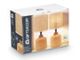 Giftdecor Lot de 2 Lampes de Table Rondes en Céramique Métal et Plastique Marron 29x21x14 cm (Set de 6)