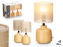 Giftdecor Lot de 2 Lampes de Table Rondes en Céramique Métal et Plastique Marron 29x21x14 cm (Set de 6)