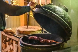 Forged Brochette Barbecue Churrasco en forme de V, 50 cm en acier inoxydable SS430