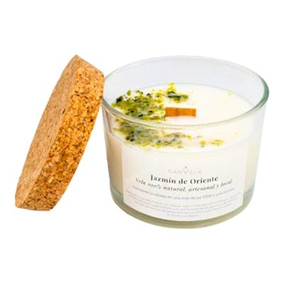 CANVELA Bougie Parfumée Jasmin d’Orient avec Huile Essentielle CANVELA Bougie Parfumée Jasmin d’Orient avec Huile Essentielle