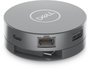 Dell Adaptateur multiport 6-en-1 USB-C, HDMI, DisplayPort, RJ-45, USB-A/C, 90W, Argent
