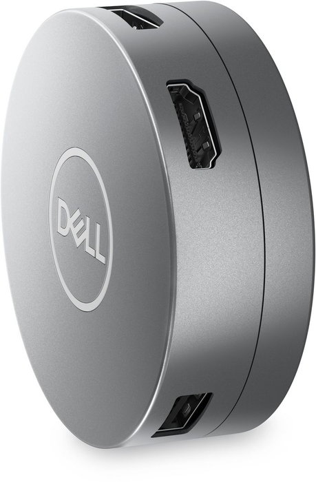Dell Adaptateur multiport 6-en-1 USB-C, HDMI, DisplayPort, RJ-45, USB-A/C, 90W, Argent