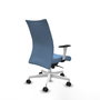 Piqueras Y Crespo Albacete confidente - Chaise de bureau bleu ciel avec mécanisme Synchro et base poliamide