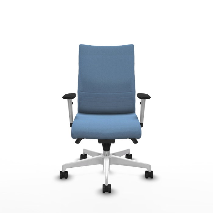 Piqueras Y Crespo Albacete confidente - Chaise de bureau bleu ciel avec mécanisme Synchro et base poliamide