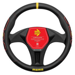 MOMO Housse De Volant Momo Profile Noir-Rouge M 38-39 cm MOMLSWC0PROBR Polyuréthane Style Sportif
