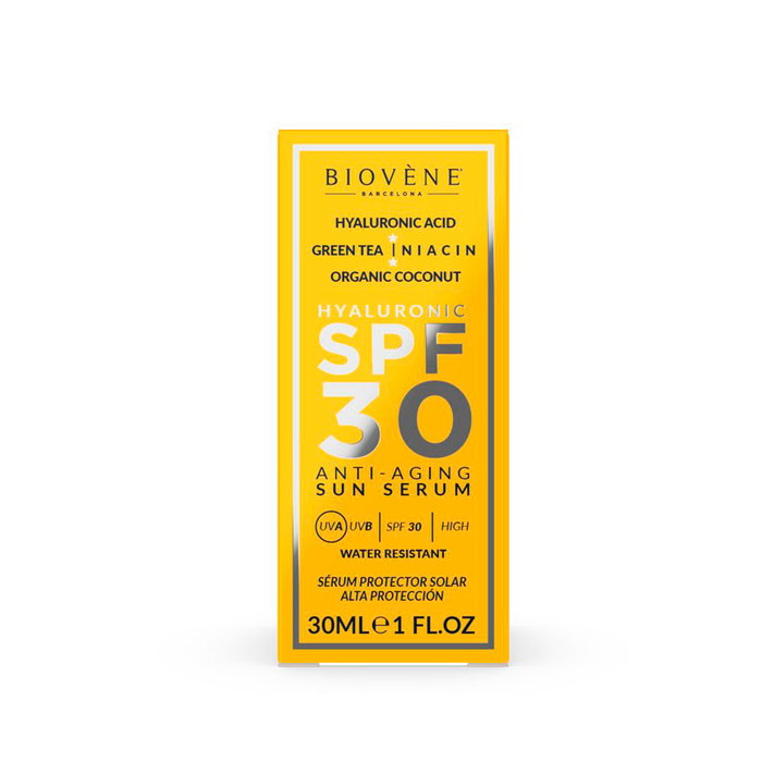 Biovène Sérum Solaire Anti-Âge Hyaluronique SPF30 Hydratant 30 ml