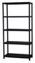 Marbueno 10539 Étagère 5 étagères Plastique Noir 90x40x180 cm Jardin Extérieur