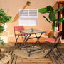 Home Deco Factory Mesa Metal BCN Negra 70x70