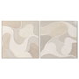Home ESPRIT Toile ESPRIT Beige Abstrait Scandinave 102 x 4,5 x 102 cm (2 Unités)