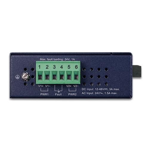 Planet IGTP-802TS Convertisseur Media Industriel Gigabit 1000BASE-LX à 10/100/1000BASE-T avec PoE+ 30W 20km SC Fibre Monomode