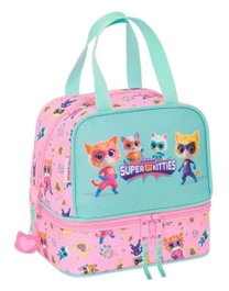 Safta Portameriendas Superkitties - Boîte à repas isotherme pour enfant avec motif Superkitties, 20 x 20 x 15 cm, recommandé à partir de 36 mois