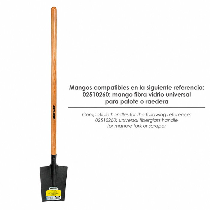 WOLFPACK LINEA PROFESIONAL Pelle en métal avec manche en bois