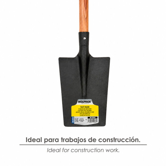 WOLFPACK LINEA PROFESIONAL Pelle en métal avec manche en bois