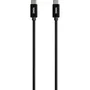 Yenkee YCU C02 BK - Câble USB-C 0,2 m (20 cm) pour charge rapide 60 W et transfert données 480 Mbps - Tressé nylon - Reversible - Aluminium