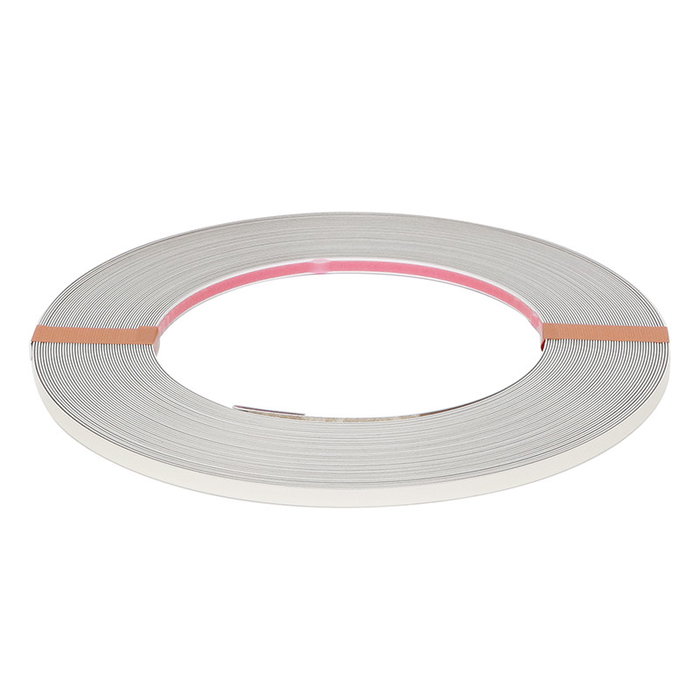 FBS Profilé adhésif aluminium - Tape 0,5 mm épais 25 m Noir mat, Chrome, Argent mat Finition chrome Largeur 6 cm