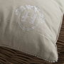 Today Coussin Charme Chambray avec petite broderie Berenice 40 x 40 cm