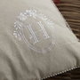Today Coussin Charme Chambray avec petite broderie Berenice 40 x 40 cm