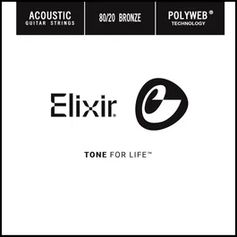 Elixir Corde Acoustique 80/20 Bronze Polyweb - Calibre .030 - Pièce Individuelle