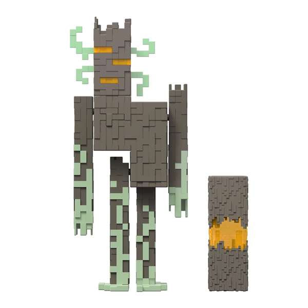 Mattel Minecraft Figure Crepitante - Figurine avec Lumières, Sons et Destruction Interactive du Biome du Jardin Pâle - Pour Enfants 6 ans et Plus - Référence Jkr45