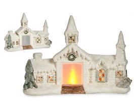 Krist+ Casa Ceramica Nevada Luz 10x30x40 cm avec LED (Set de 2)
