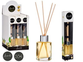 ACORDE Mikado Vainilla 30 ml Diffuseur à Bâtonnets Verre et Rotin 4,4x7,9x2,9 cm (Set de 24)