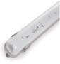Équipement étanche IP65 pour 1 x tube LED 1500mm ABS/PC clips inox