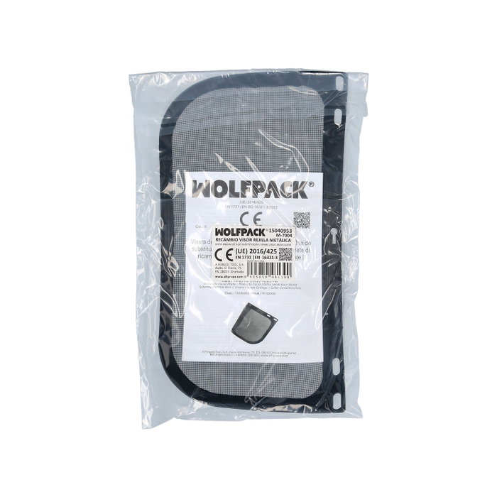 WOLFPACK LINEA PROFESIONAL Visière de rechange pour protecteur facial à grille 39x20 cm