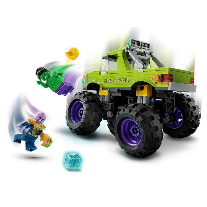 LEGO Marvel 76312 - Le Tout-Terrain de Hulk contre Thanos, Jeu de Construction avec Minifigurines, pour Enfants de 7 Ans et Plus