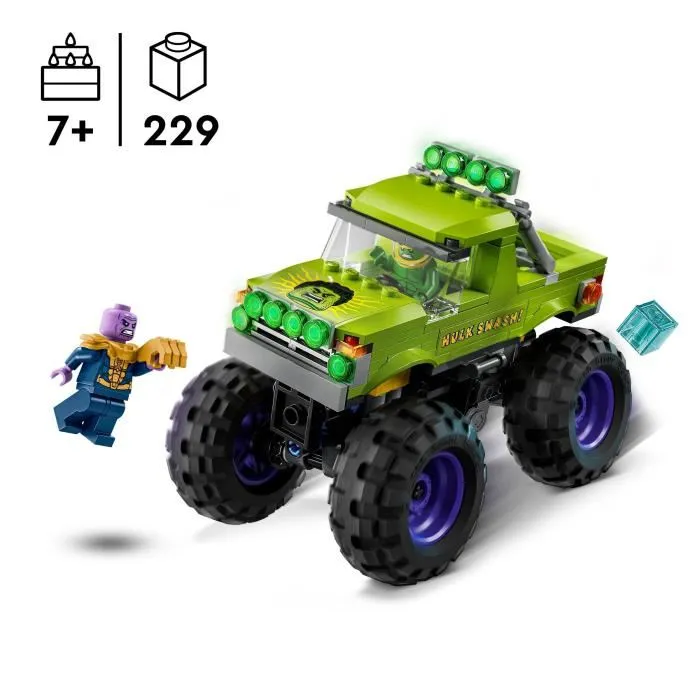 LEGO Marvel 76312 - Le Tout-Terrain de Hulk contre Thanos, Jeu de Construction avec Minifigurines, pour Enfants de 7 Ans et Plus