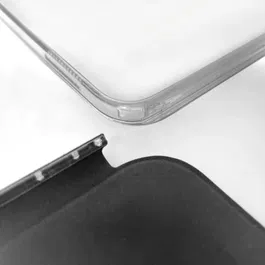 Port Designs Folio NOUMEA 2 Slimclear - Étui transparent pour iPad Air 11" (6ᵉ génération, M2) - Protection contre les chocs - Gris