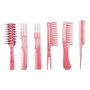 Bifull Set Gea Pink de 7 peignes avec housse rose