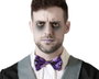 Nœud papillon Halloween violet avec motifs de toile d'araignée