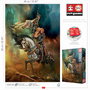 Educa Puzzle 1000 Pièces - Jeanne d'Arc sur son Cheval avec Drapeau - Référence 19260 - Cola FixPuzzle incluse - Pour Adultes 16 ans et plus