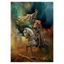 Educa Puzzle 1000 Pièces - Jeanne d'Arc sur son Cheval avec Drapeau - Référence 19260 - Cola FixPuzzle incluse - Pour Adultes 16 ans et plus