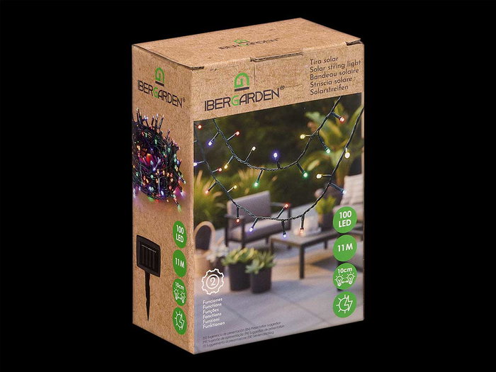 IBERGARDEN Guirlande Solaire 11m 100 LED Multicolore IBERGARDEN Guirlande Solaire 11m 100 LED Multicolore