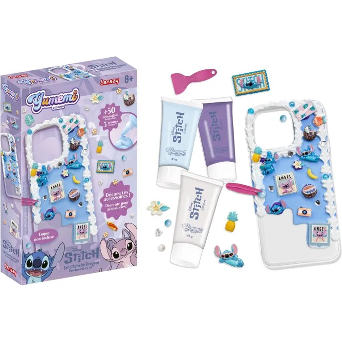 Lansay Kit de personnalisation de coque de téléphone Yumemi Decoden Stitch & Angel