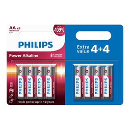 Philips Power Alcaline AA LR06 1,5V - Pack de 8