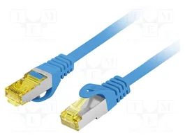 LANBERG Cordon de raccordement Cat 6a S/FTP bleu 3m RJ45