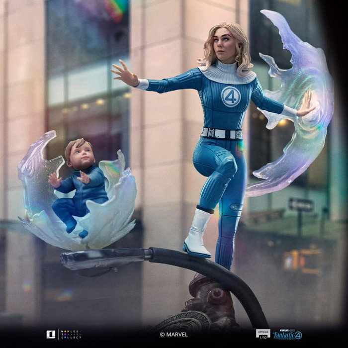 Iron Studios Statuette 1/10 Art Scale Invisible Woman et Franklin