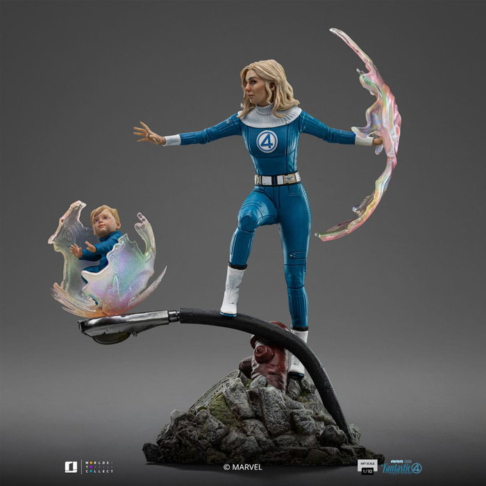 Iron Studios Statuette 1/10 Art Scale Invisible Woman et Franklin