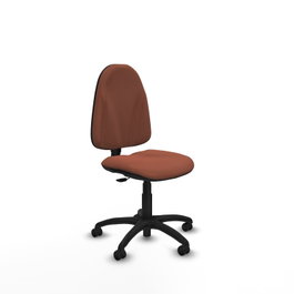 PIQUERAS Y CRESPO Chaise de bureau Algarra, tissu marron, sans accoudoirs