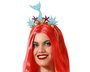 Diadème de sirène bleu avec étoiles et fleurs pour costume marin - Accessoire pour fête, théâtre ou carnaval