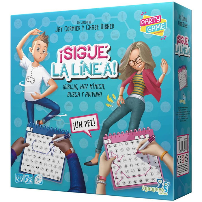 Asmodee Jeu de société ¡Sigue la Línea! PEGI 10 - Jeu d'ambiance familial dès 10 ans (4-8 joueurs, 20-30 min) Asmodee Jeu de société ¡Sigue la Línea! PEGI 10 - Jeu d'ambiance familial dès 10 ans (4-8 joueurs, 20-30 min)