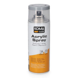 Koma Tools Peinture acrylique en spray RAL 7001 gris argenté finition brillante 300 ml