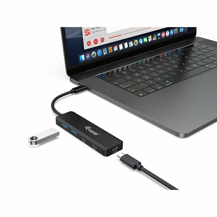 Hub USB Equip 12896407101 Noir