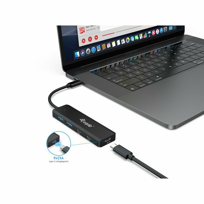 Hub USB Equip 12896407101 Noir