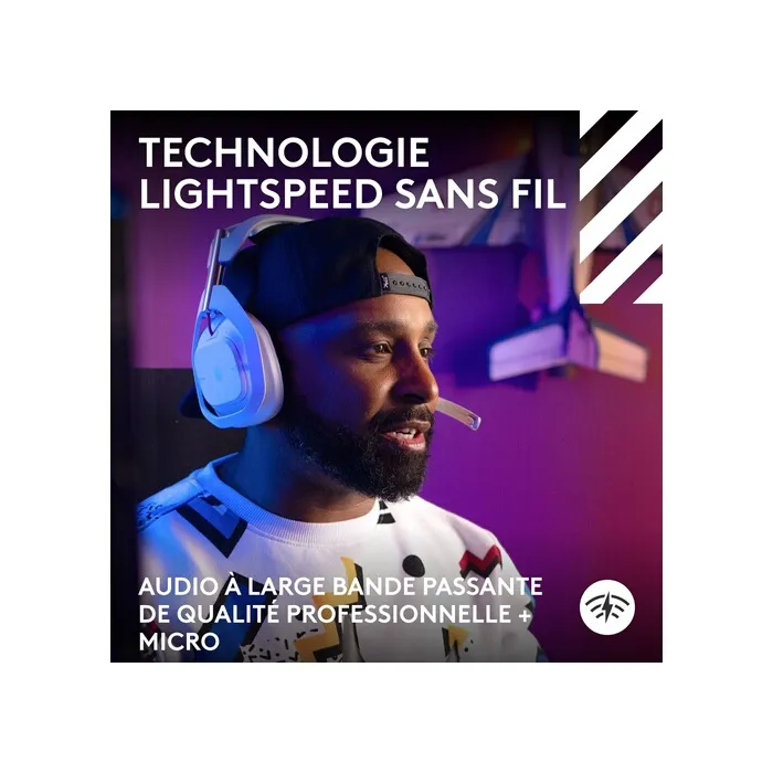 Logitech G Casque Gamer Sans Fil Astro A50 Lightspeed avec station d'accueil, technologie LIGHTSPEED et PRO-G Graphene, pour Xbox, PS5, Switch, PC/Mac - Blanc Logitech G Casque Gamer Sans Fil Astro A50 Lightspeed avec station d'accueil, technologie LIGHTSPEED et PRO-G Graphene, pour Xbox, PS5, Switch, PC/Mac - Blanc